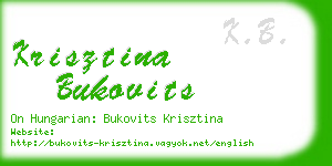 krisztina bukovits business card